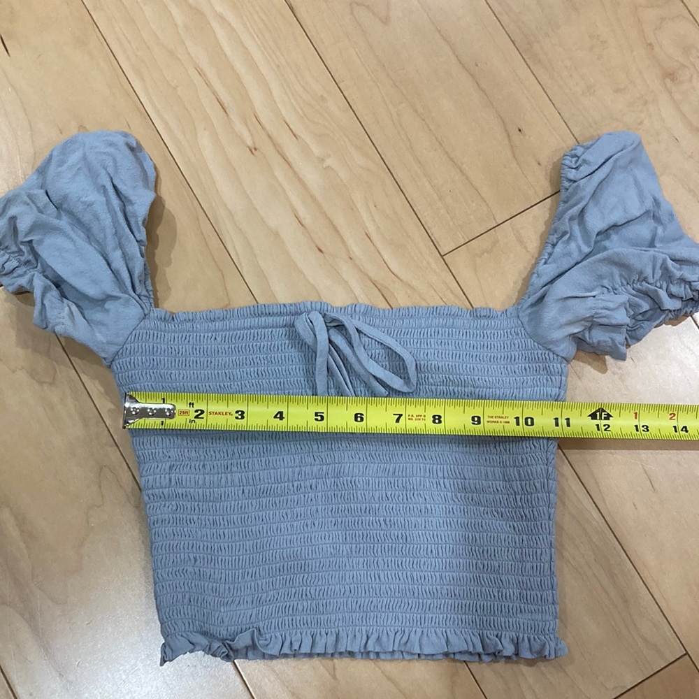 Aritzia sky blue top square neck XS